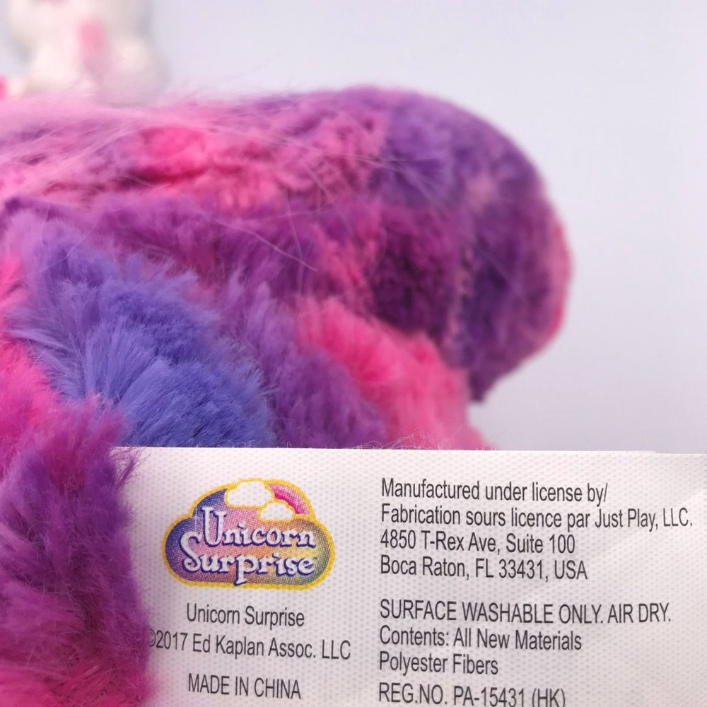 Unicorn Surprise Livia Tie Dye Pink Purple Unicorn w/ 2 baby unicorns - Picture 9 of 14
